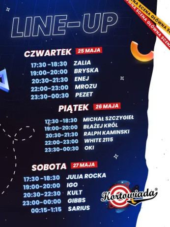 Olsztyn Wydarzenie Festiwal Kortowiada 2023 - bilet jednodniowy - SOBOTA