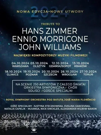 Olsztyn Wydarzenie Koncert Tribute to Hans Zimmer, Ennio Morricone, John Williams