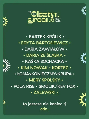 Olsztyn Wydarzenie Festiwal Olsztyn Green Festival 2024 - KARNET (Agora)